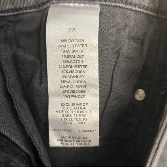 Sam Edelman Stiletto High Rise Skinny Frayed Hem Jeans - Picture 5 of 8